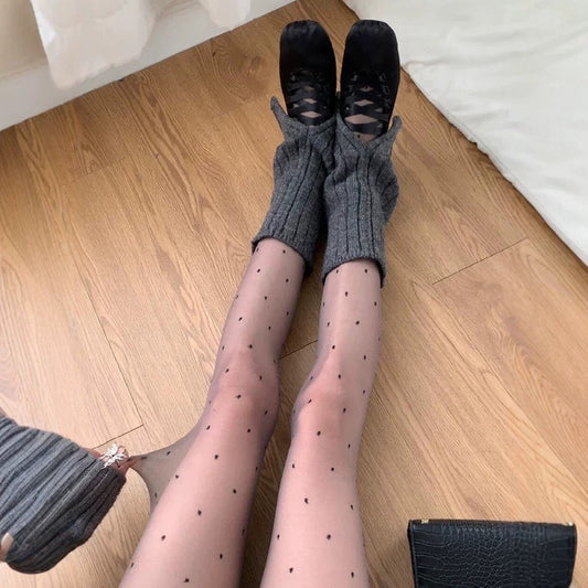 0D Polka dot ultra shear tights-soft glam girl must get